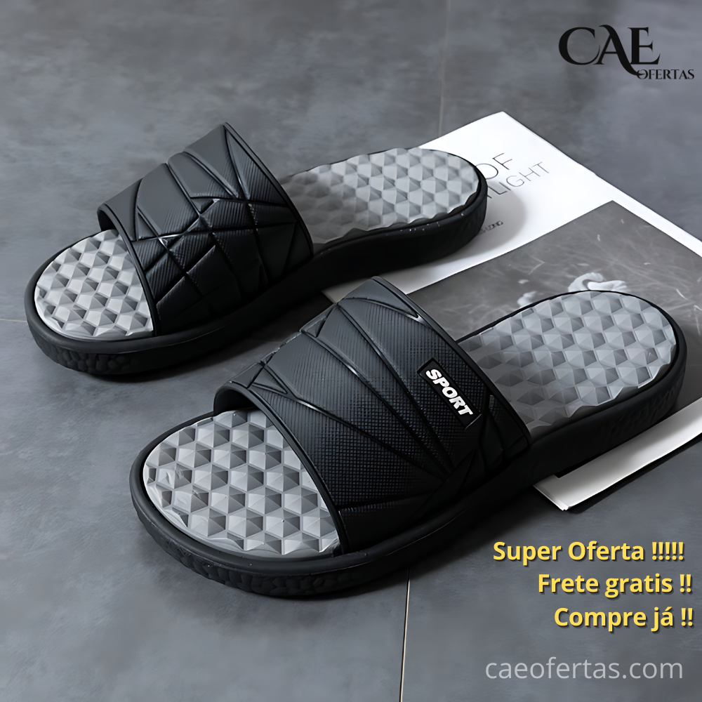 Chinelo Masculino Leve, Antiderrapante, Design Fundo Grosso em Plataforma Fofa - Sinta o Conforto !