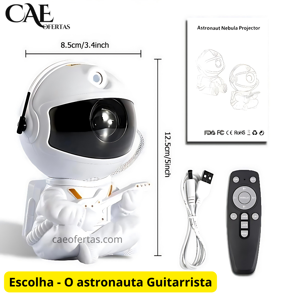 Astronauta Projetor de estrelas e galáxia - Torno seu ambiente um universo