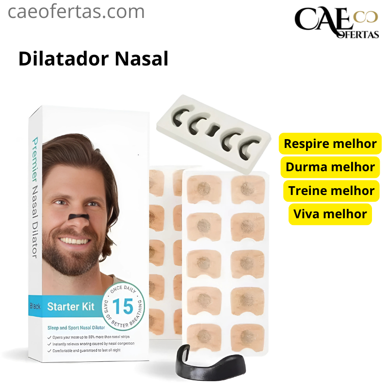 Dilatador Nasal - Respire melhor, treine melhor, durma melhor! Viva melhor !!