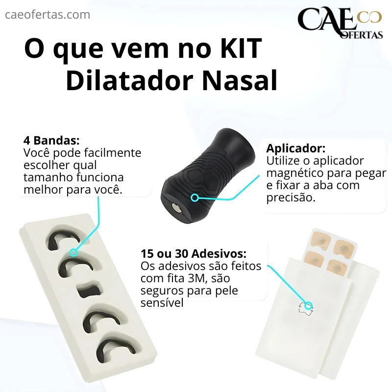 Dilatador Nasal - Respire melhor, treine melhor, durma melhor! Viva melhor !!