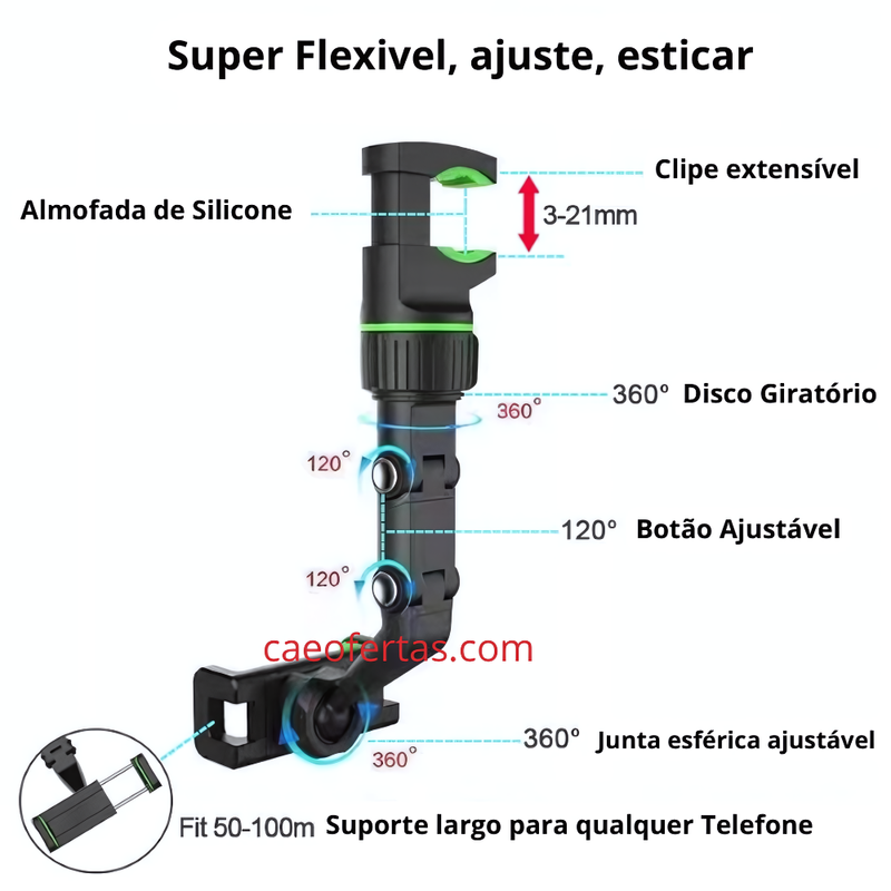 Suporte de telefone universal 360° - Facilite a sua vida !!!