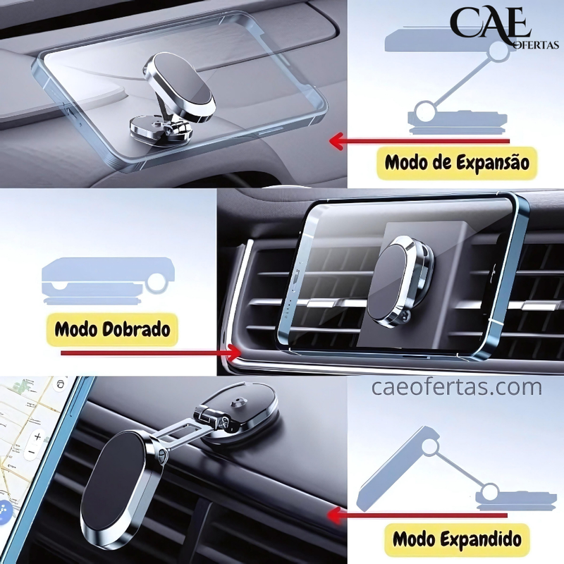 Suporte Magnético para Carro - Dirija com segurança, conforto e estilo!