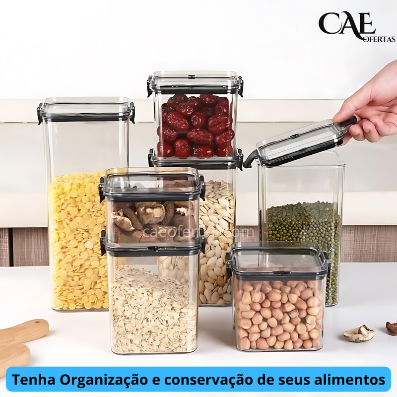 Potes Organizador de cozinha de plástico transparente - Tudo organizado !