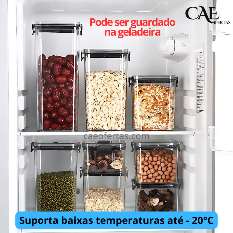 Potes Organizador de cozinha de plástico transparente - Tudo organizado !