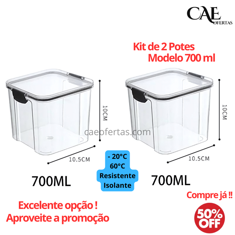 Potes Organizador de cozinha de plástico transparente - Tudo organizado !