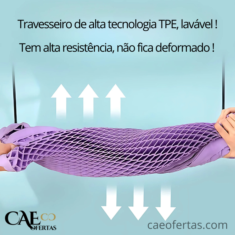 Travesseiro Lavável de alta tecnologia de TPE - Durma como um anjo!