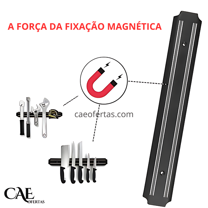 Suporte magnético para facas, utensílios e ferramentas - Facilite sua vida !!