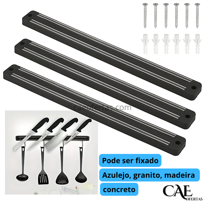 Suporte magnético para facas, utensílios e ferramentas - Facilite sua vida !!