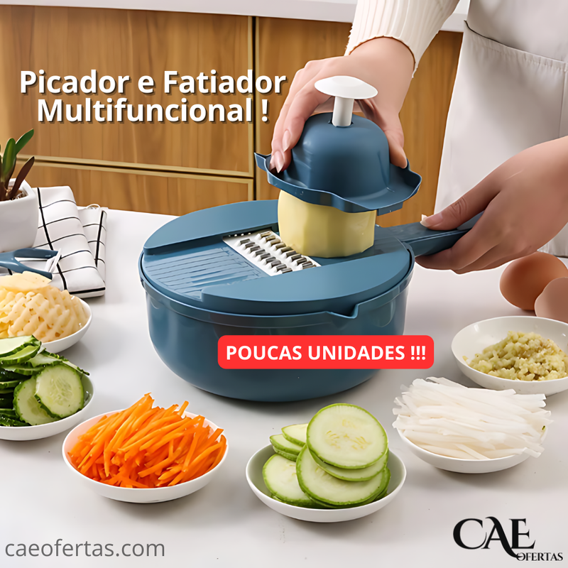 Picador e Fatiador 12 em 1: A ferramenta indispensável para sua cozinha !!!!