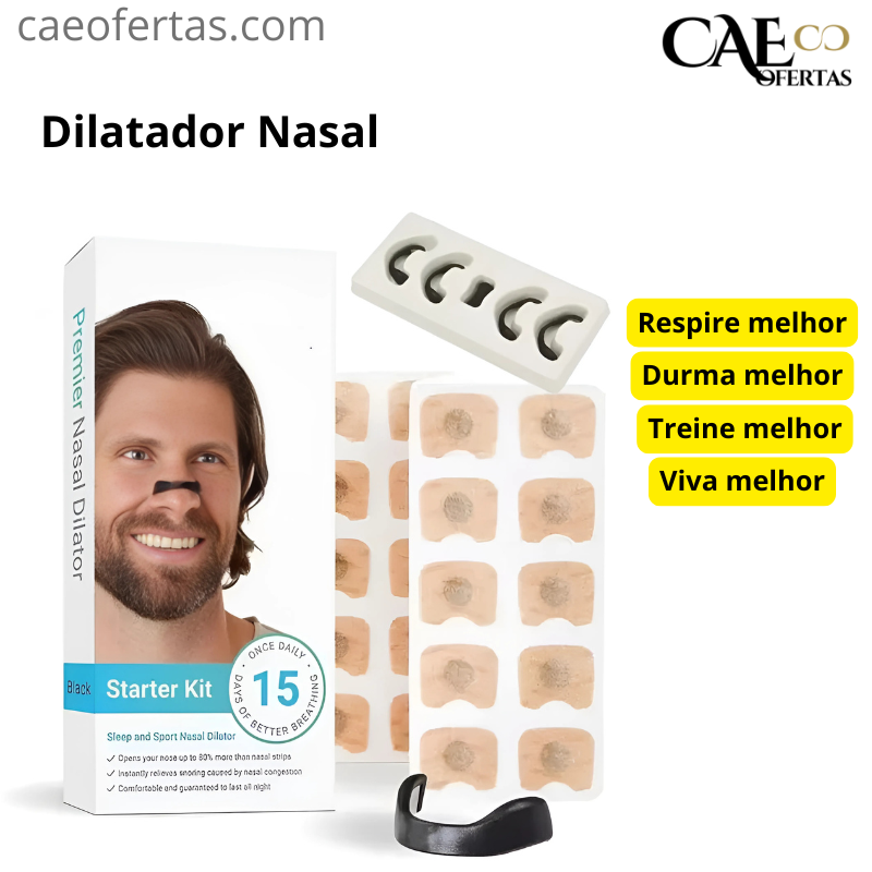 Dilatador Nasal - Respire melhor, treine melhor, durma melhor!  Viva melhor !!