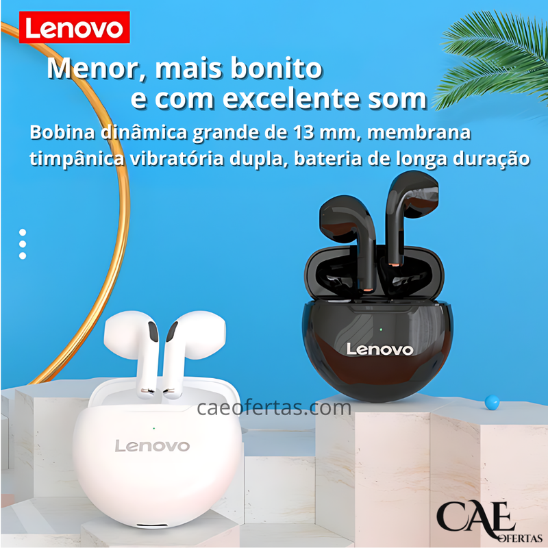 Lenovo LivePods HT38 TWS Bluetooth Fone De Ouvido Mini Fones De Ouvido Sem Fio Com Microfone Para iPhone Xiaomi Sport À Prova D'Água 9D Stere Fone De Ouvido