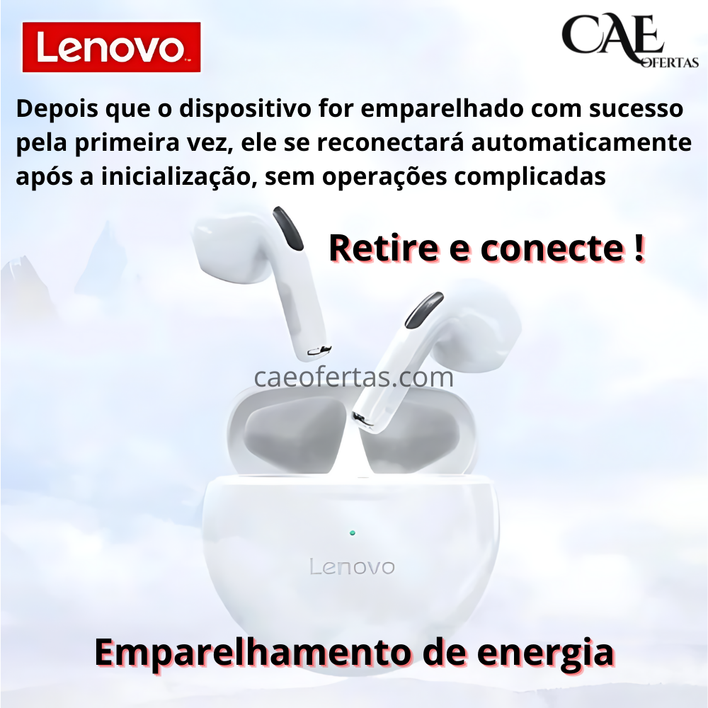 Lenovo LivePods HT38 TWS Bluetooth Fone De Ouvido Mini Fones De Ouvido Sem Fio Com Microfone Para iPhone Xiaomi Sport À Prova D'Água 9D Stere Fone De Ouvido