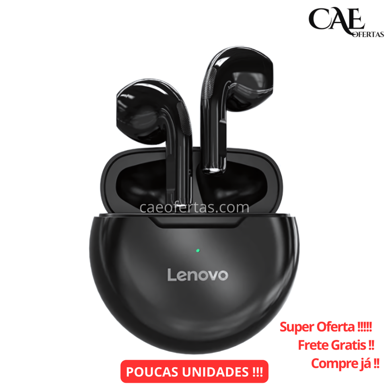 Lenovo LivePods HT38 TWS Bluetooth Fone De Ouvido Mini Fones De Ouvido Sem Fio Com Microfone Para iPhone Xiaomi Sport À Prova D'Água 9D Stere Fone De Ouvido