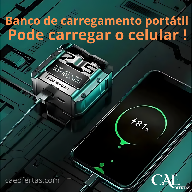 Fone de Ouvido TWS M25 e carregador de celular - A sua melhor opção