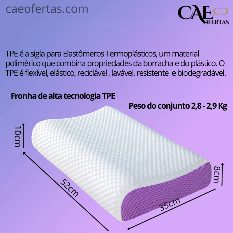 Travesseiro Lavável de alta tecnologia de TPE - Durma como um anjo!