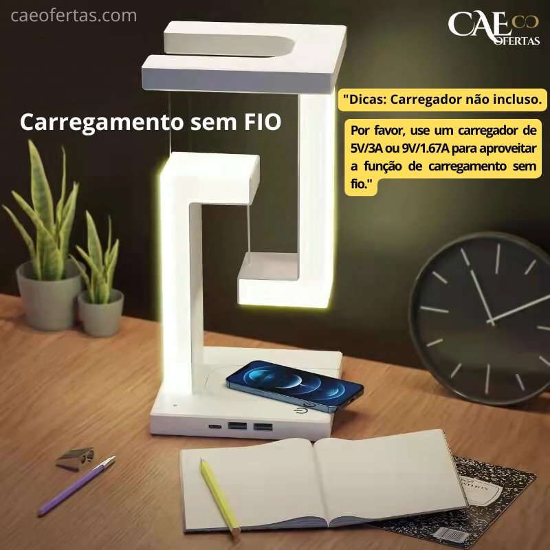 Luz de mesa e carregador - Torne seu ambiente agradável !