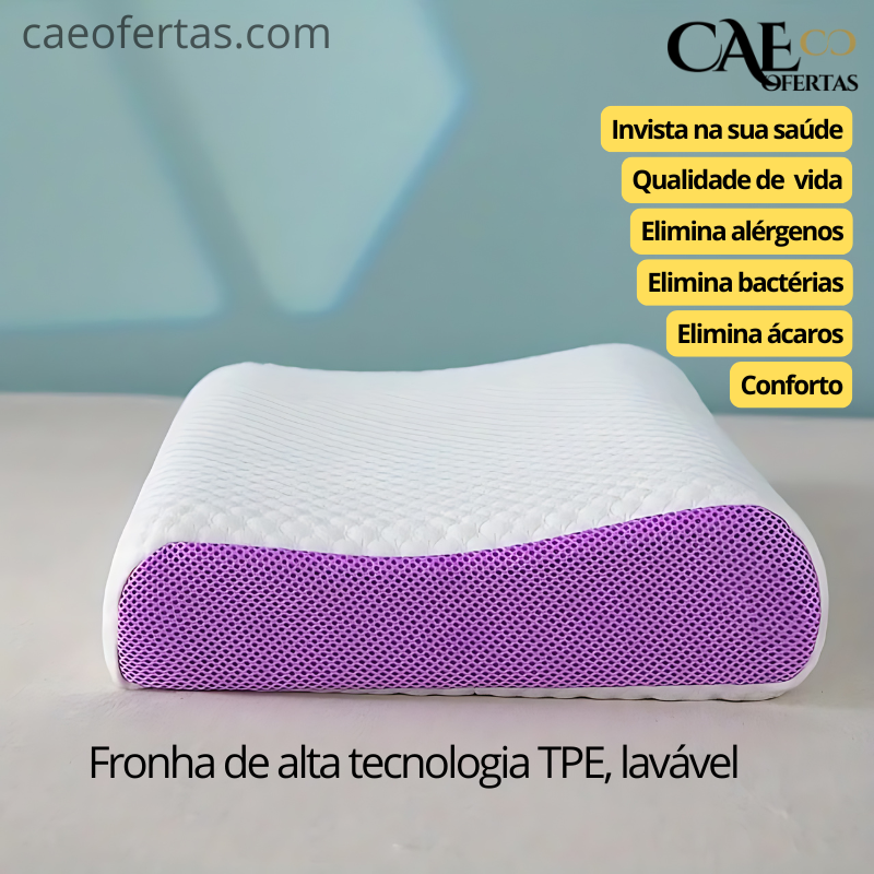 Travesseiro Lavável de alta tecnologia de TPE - Durma como um anjo!