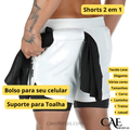 Corra mais longe, com mais conforto e estilo: Shorts de Compressão 2 em 1 Masculino