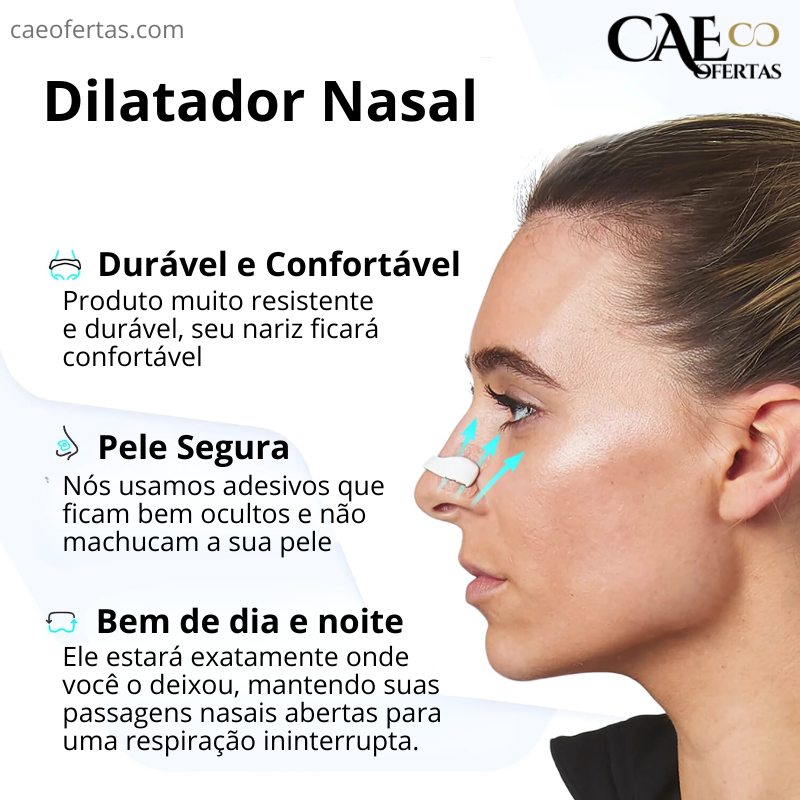 Dilatador Nasal - Respire melhor, treine melhor, durma melhor!  Viva melhor !!