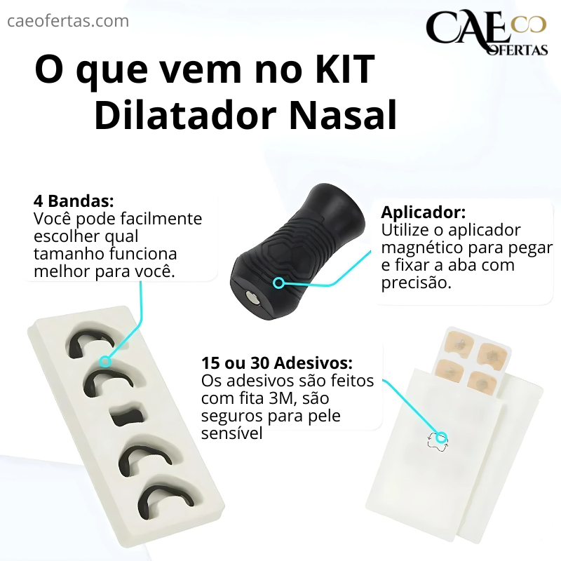 Dilatador Nasal - Respire melhor, treine melhor, durma melhor!  Viva melhor !!