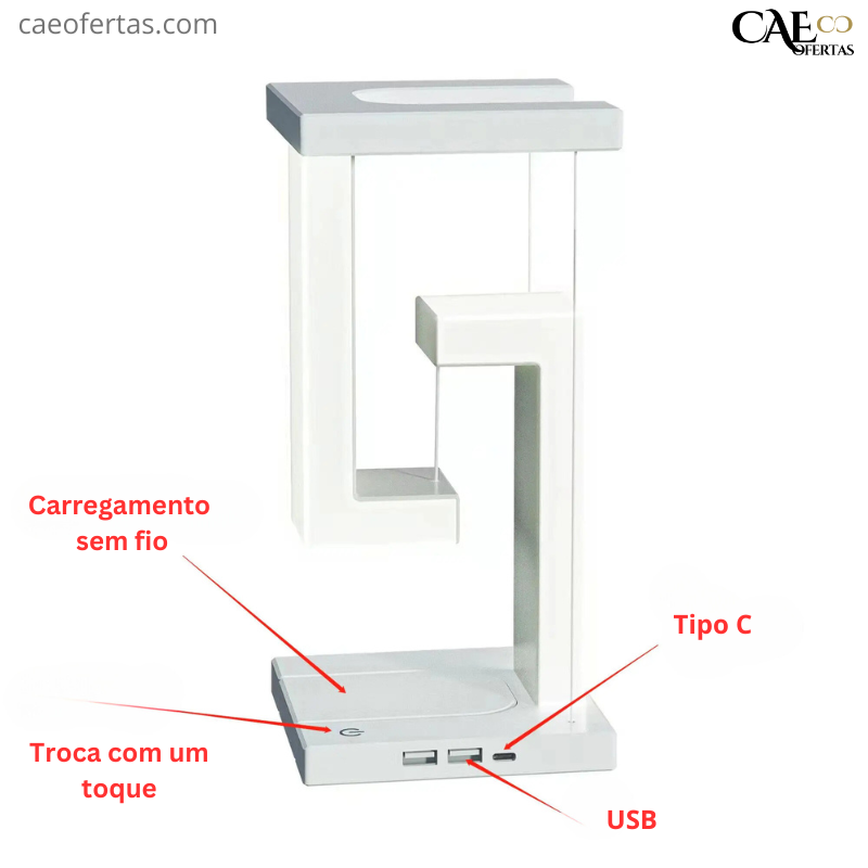 Luz de mesa e carregador - Torne seu ambiente agradável !